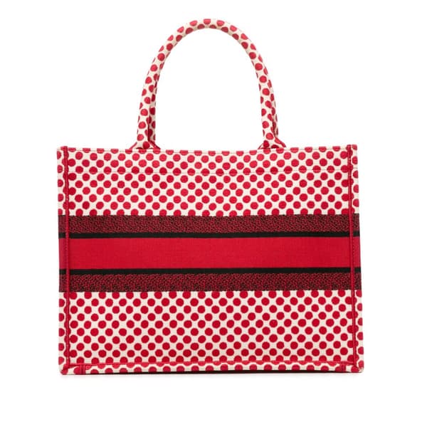 Pre-owned Dior Medium Dioramour Book Tote Red