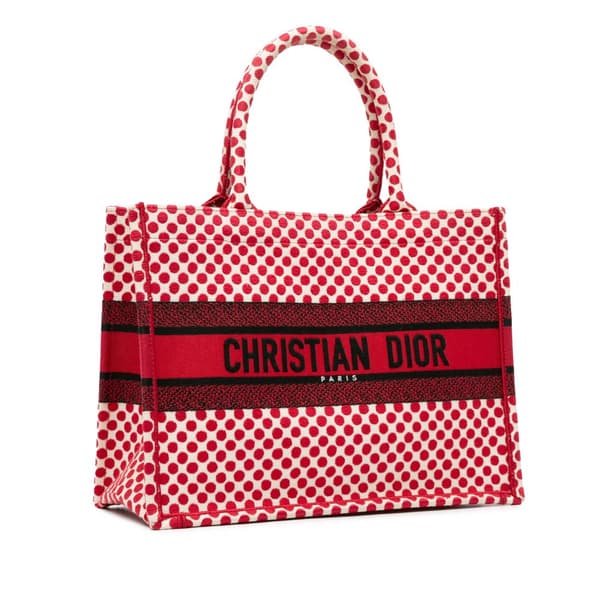Pre-owned Dior Medium Dioramour Book Tote Red
