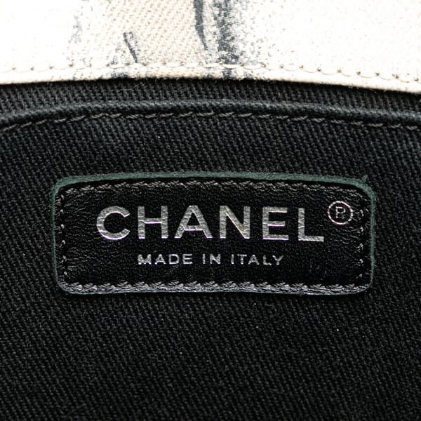 Pre-owned Chanel Camellia Printed Canvas Shopper Tote Gray