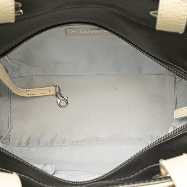 Pre-owned Chanel Small Bicolor Paris-Biarritz Tote Gray
