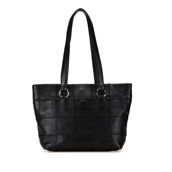 Pre-owned Chanel Caviar Choco Bar Tote Black