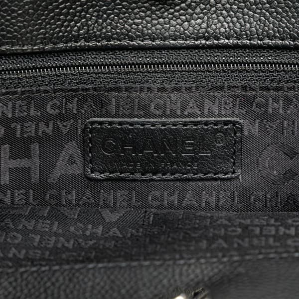 Pre-owned Chanel Caviar Choco Bar Tote Black