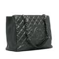 Pikkukuva 2 / 10: Pre-owned Chanel Metallic Caviar Grand Shopping Tote Gray