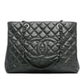 Pikkukuva 1 / 10: Pre-owned Chanel Metallic Caviar Grand Shopping Tote Gray
