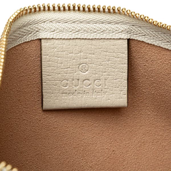 Pre-owned Gucci GG Supreme Flora Ophidia Tote White