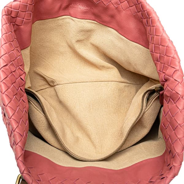 Pre-owned Bottega Veneta Intrecciato Marquise Flower Tote Pink