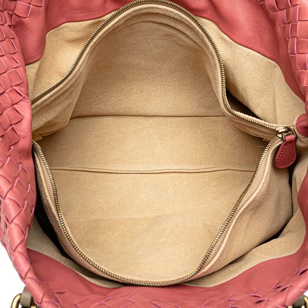 Pre-owned Bottega Veneta Intrecciato Marquise Flower Tote Pink