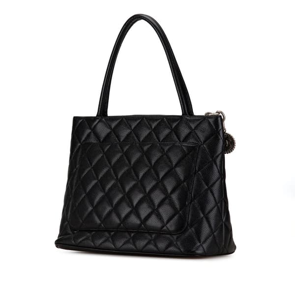 Pre-owned Chanel Caviar Medallion Tote  Black