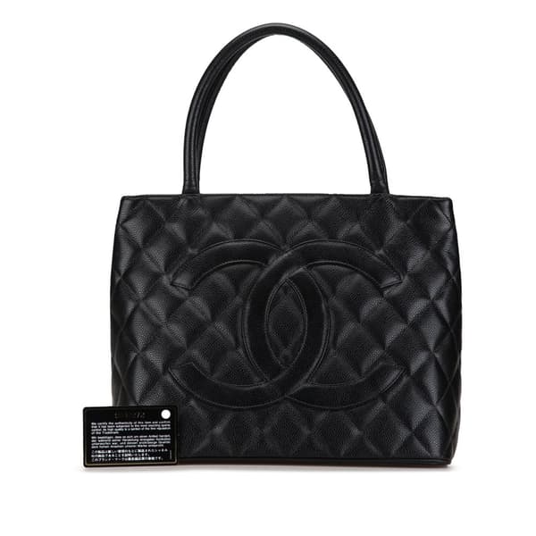Pre-owned Chanel Caviar Medallion Tote  Black