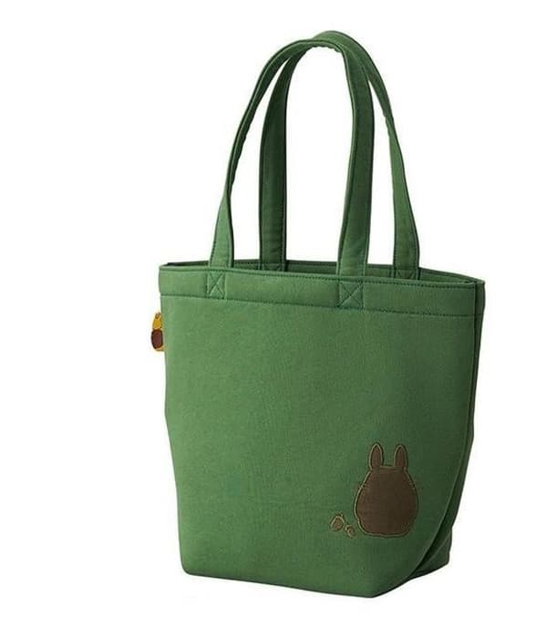 Säck Shopping - MARUSHIN - Totoro Grön av Hösten - Polyester - 26x32x15 cm - Hög Kvalitet