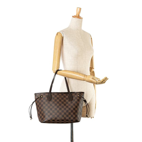 Pre-owned Louis Vuitton Damier Ebene Neverfull PM Brown