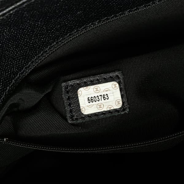 Pre-owned Chanel Caviar Tortoise Top Handle Tote Black