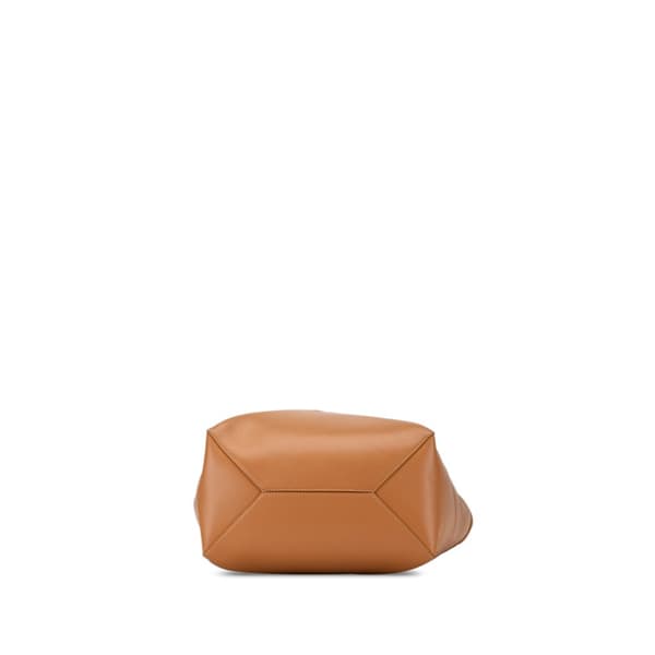 Pre-owned LOEWE Medium Calfskin Puzzle Fold Tote Brown