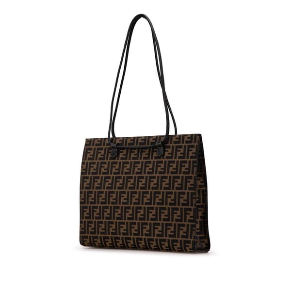 Pre-owned Fendi Zucca Canvas Tote Brown
