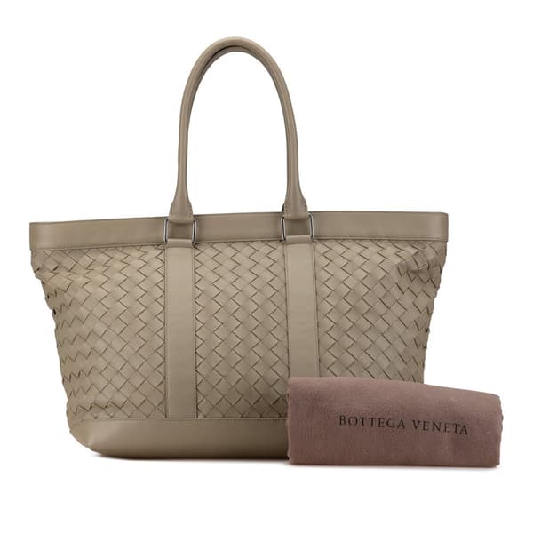 Pre-owned Bottega Veneta Nappa Intrecciato Tote Brown