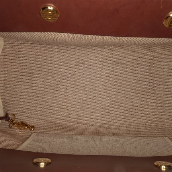 Pre-owned Hermès Herbag Cabas MM Brown