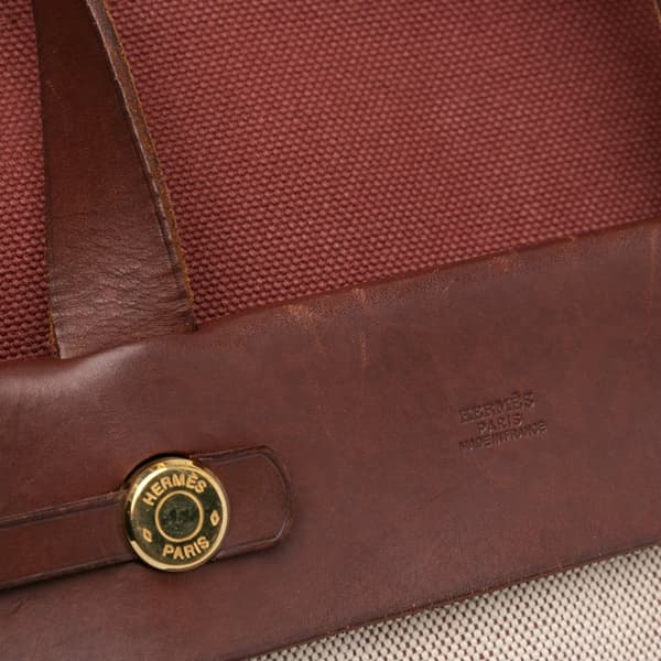 Pre-owned Hermès Herbag Cabas MM Brown