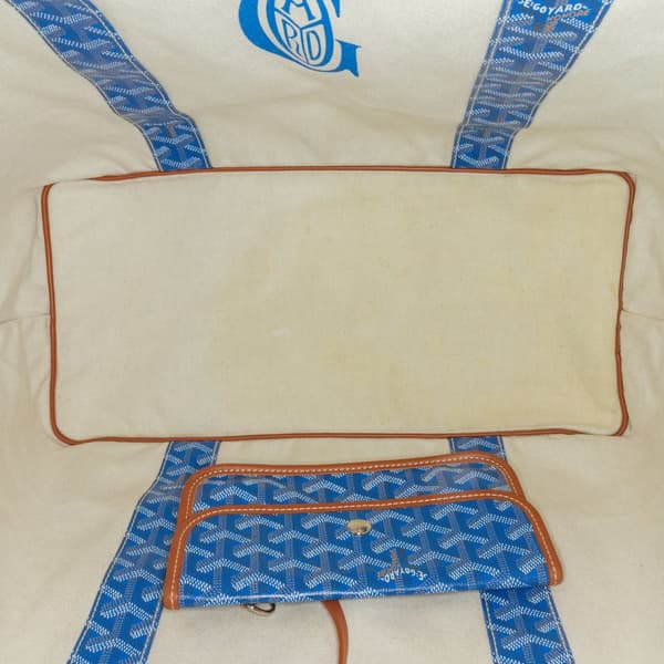 Pre-owned Goyard Goyardine Reversible Anjou GM Blue
