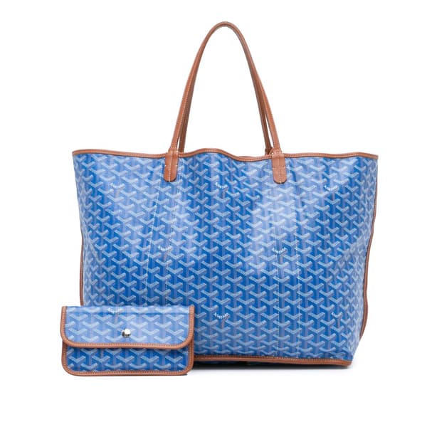 Pre-owned Goyard Goyardine Reversible Anjou GM Blue