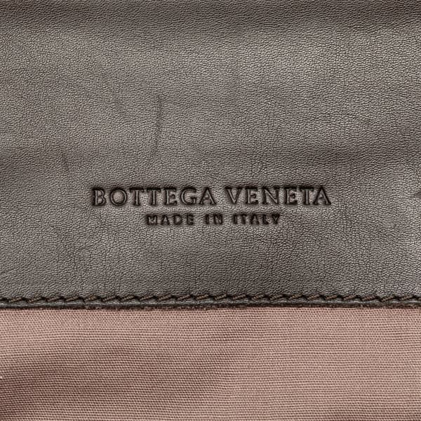 Pre-owned Bottega Veneta Nappa Intrecciato Belted Tote Brown