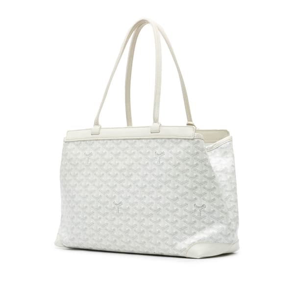 Pre-owned Goyard Goyardine Bellechasse PM White