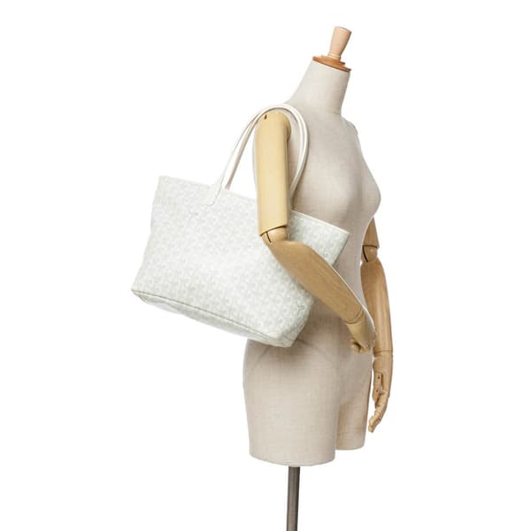 Pre-owned Goyard Goyardine Artois PM White