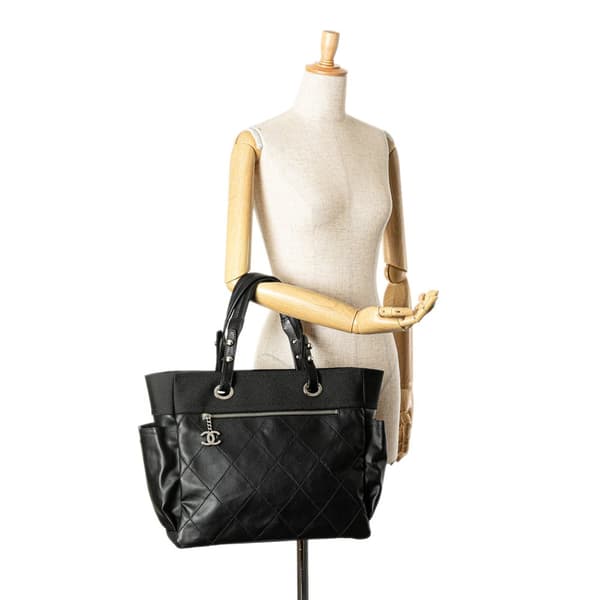 Pre-owned Chanel Large Paris Biarritz Tote Black