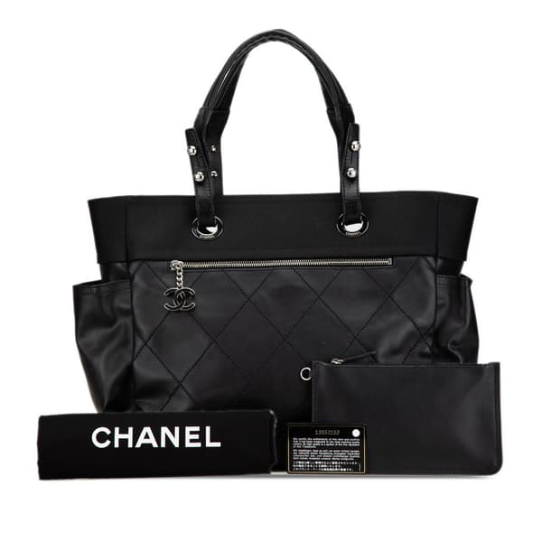 Pre-owned Chanel Large Paris Biarritz Tote Black
