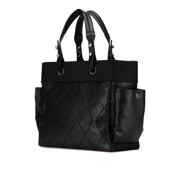 Pre-owned Chanel Large Paris Biarritz Tote Black