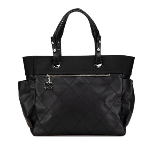 Pre-owned Chanel Large Paris Biarritz Tote Black