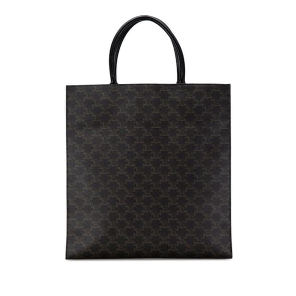 Pre-owned Celine Large Triomphe Cabas Vertical Tote Black