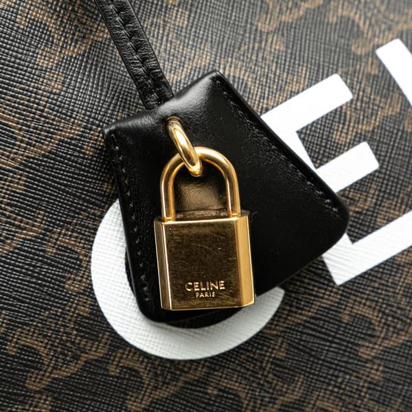 Pre-owned Celine Large Triomphe Cabas Vertical Tote Black