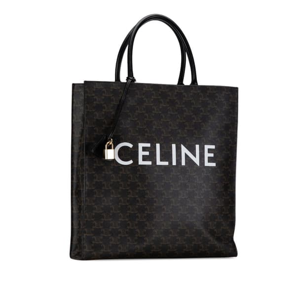 Pre-owned Celine Large Triomphe Cabas Vertical Tote Black