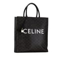 Miniatyrbild 2 av 10: Pre-owned Celine Large Triomphe Cabas Vertical Tote Black