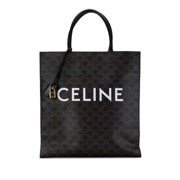 Pre-owned Celine Large Triomphe Cabas Vertical Tote Black