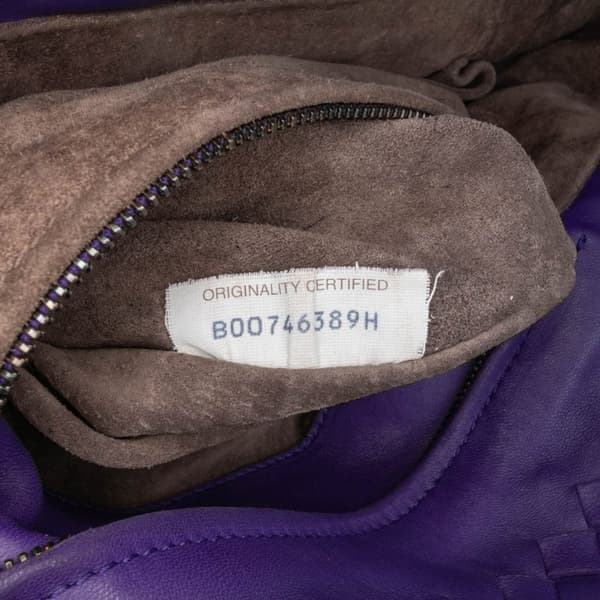 Pre-owned Bottega Veneta Nappa Intrecciato Tote Purple