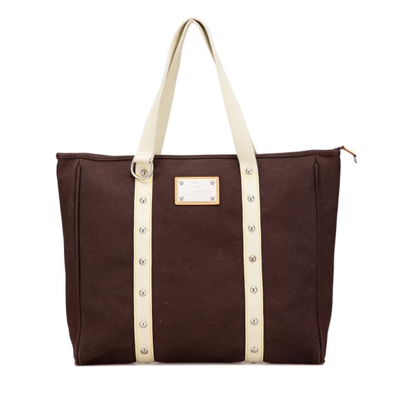Pre-owned Louis Vuitton Antigua Cabas GM Brown