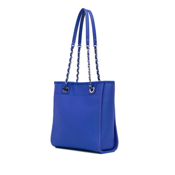 Pre-owned Chanel Mini Canvas Deauville Tote Blue
