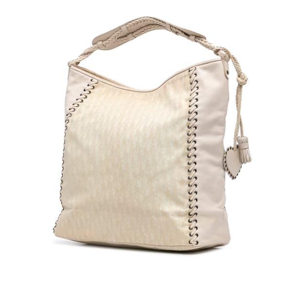 Pre-owned Dior Diorissimo Canvas and Leather Ethnic Tote Brown