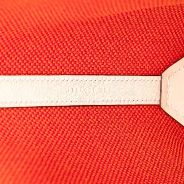Pre-owned Hermès Toile H and Swift Cabas H en Biais 40 Orange