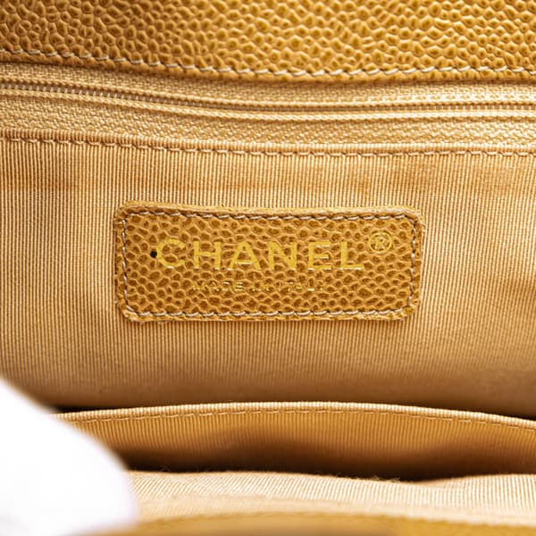 Pre-owned Chanel Caviar Petite Shopping Tote Brown