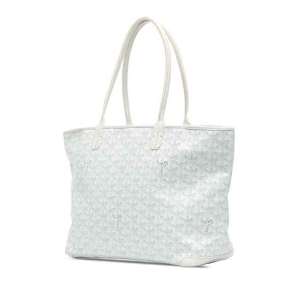 Pre-owned Goyard Goyardine Artois PM White