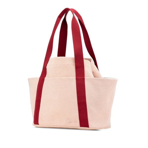 Pre-owned Hermès Toile Cabriole Nappy Bag Orange