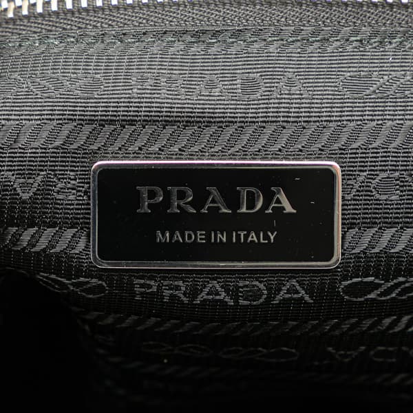 Pre-owned Prada Spugna Terry Cloth Logo Tote White