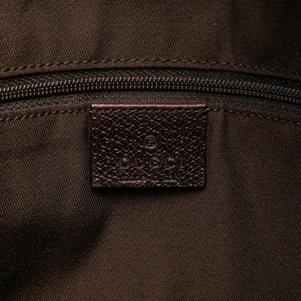 Pre-owned Gucci GG Canvas Abbey D Ring Tote Brown