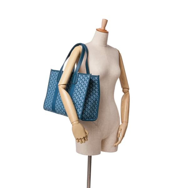 Pre-owned Goyard Goyardine Villette Tote PM Blue