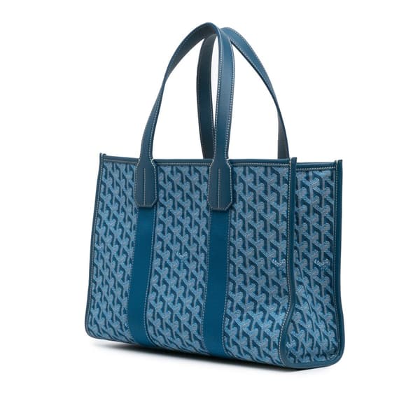 Pre-owned Goyard Goyardine Villette Tote PM Blue