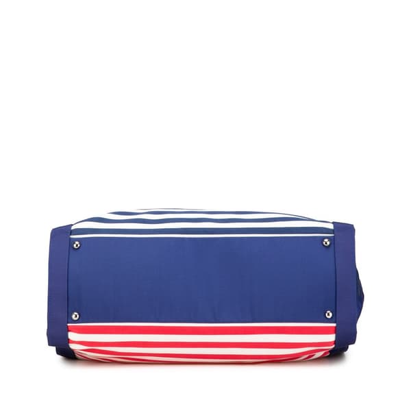 Pre-owned Chanel Paris Venice CC Canvas Mariniere Chain Tote Blue