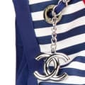 Miniatyrbild 7 av 10: Pre-owned Chanel Paris Venice CC Canvas Mariniere Chain Tote Blue