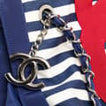Miniatyrbild 10 av 10: Pre-owned Chanel Paris Venice CC Canvas Mariniere Chain Tote Blue